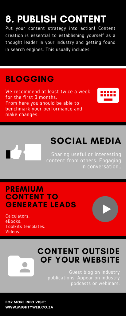 Step 8 publish content