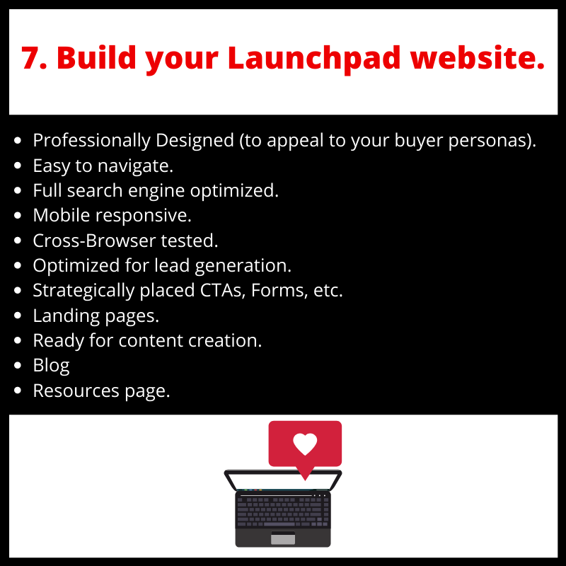 step7 build your launchpad website.