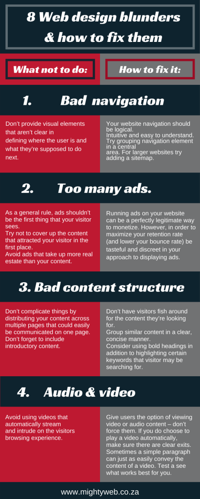 8 Website Design Mistakes