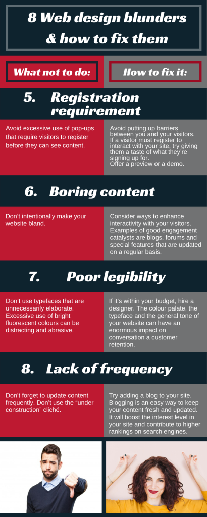 8 Website Design Mistakes